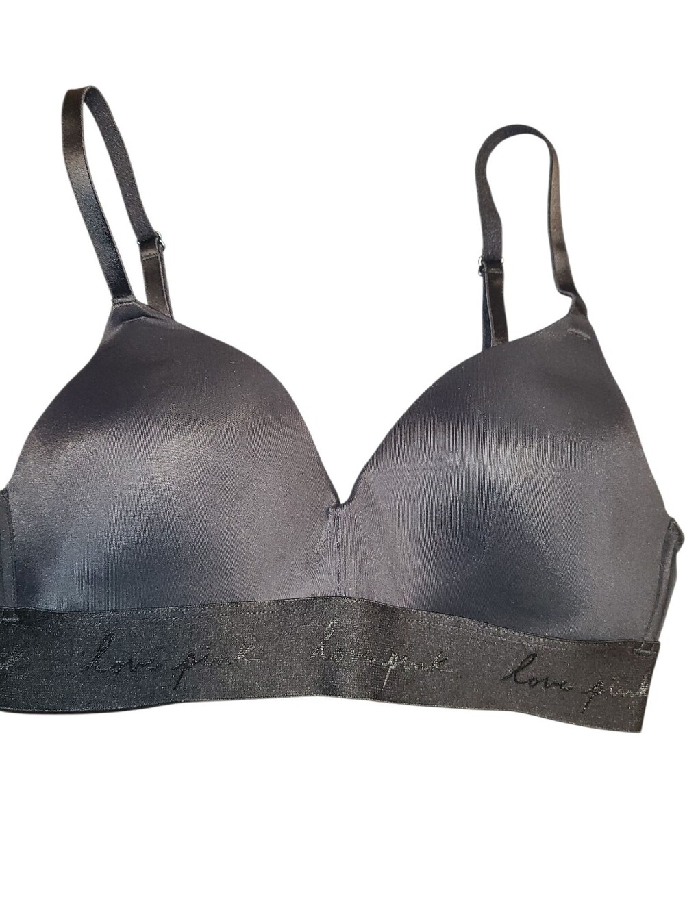 PINK Victoria's Secret Black Smooth Molded Light-Support Bra SIZE 34 B